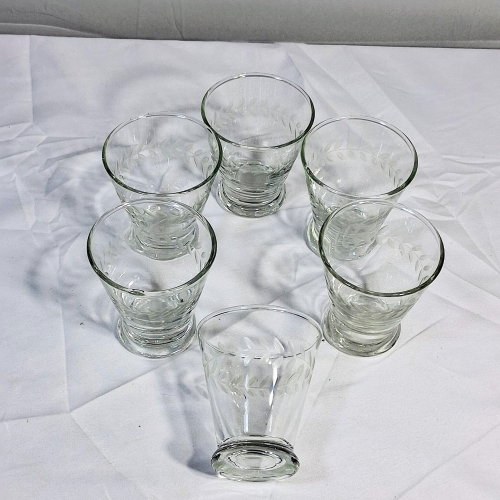 Anchor Hocking Set Of 6 Vintage Mid-century 2 Oz. Shot/Juice Glasses